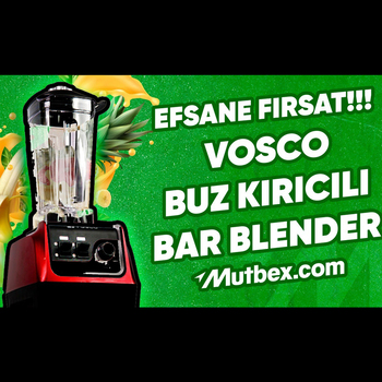 Vosco Hs 206 Buz Kırıcılı Bar Blender, 2 lt, 2000 w, Kırmızı - video