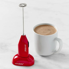 Aerolatte Original Steam-Free Coffee and Milk Frother, Stand, Red - 2