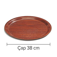 Arcoform Laminated Non-Slip Round Tray, 38 cm - 2