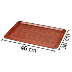 Arcoform Laminated Non-Slip Tray Wood Pattern 46x36 cm - 2