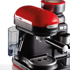 Ariete Moderna Integrated Grinder Espresso Coffee Machine, Single Group, Red - 4