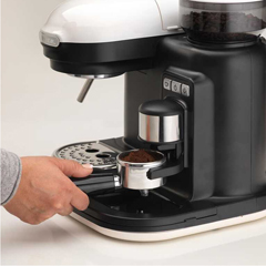 Ariete Moderna Integrated Grinder Espresso Coffee Machine, Single Group, White - 2