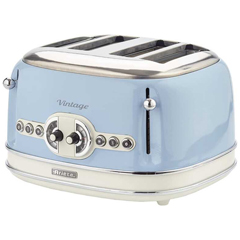 Ariete Vintage 4 Slice Toaster, 1630 w, Blue - 1