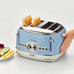 Ariete Vintage 4 Slice Toaster, 1630 w, Blue - 6