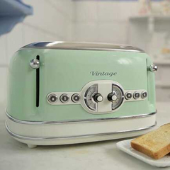 Ariete Vintage 4 Slice Toaster, 1630 w, Green - 2