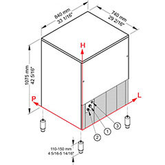 Brema CB 1565 Cube Ice Machine, 155 Kg/Day - 2