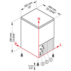 Brema CB 184 Cube Ice Maker, 22 kg/day - 2