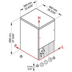 Brema CB 249 Cube Ice Machine, 29 Kg/Day - 2