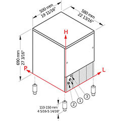 Brema CB 416 Cube Ice Machine, 44 kg/Day - 2