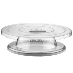 Corona Professional Polycarbonate Rotating Cake Stand, 270 mm, BO390, Black - 3