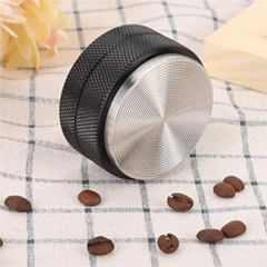 Düz Macaron Tamper, 304 Paslanmaz Taban, Siyah Alüminyum Gövde, 58mm - 2