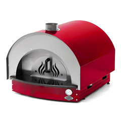 Empero Wood Stone Base Pizza Oven, 60x60 cm, Red - 1