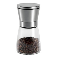 Epinox Salt and Pepper Grinder, Steel Lid, Glass Chamber, 13 cm, CSM-130 - 1