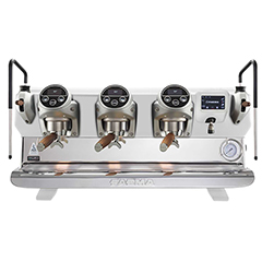 Faema E71 E A3 White&Wood Aluminum Automatic Espresso Coffee Machine, 3 Groups - 1