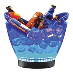 Groovy LED Illuminated Acrylic Bottle Cooler, 27x20x23 cm - 1