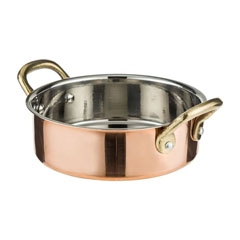 Gurmeaid Mini Sauce and Frying Pan, Outer Copper, Inner Stainless Steel, 12x3,75 cm - 1