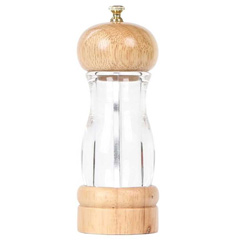 Hazzar Acrylic Wooden Pepper Mill, Steel, 16 Cm, Dcaa-160 - 1