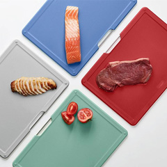 Joseph Joseph Folio Large Cutting Board Set, 4 Pieces, Silver - 2