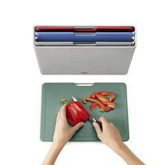 Joseph Joseph Folio Large Cutting Board Set, 4 Pieces, Silver - 3