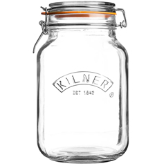 Kilner Clip Top Round Jar, 1 L - 1