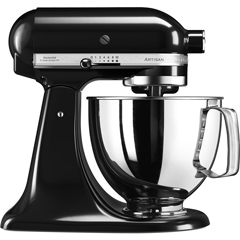 KitchenAid Artisan 4,8 L Stand Mikser, Onyx Black, 5KSM125EOB - 1