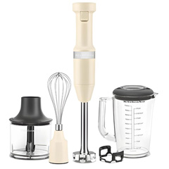 Kitchenaid Hand Blender with Accessories, 5KHBV83EAC, Almond Cream - 1