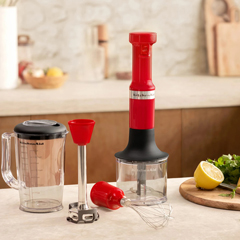 Kitchenaid Hand Blender with Accessories, 5KHBV83EER, Empire Red - 4