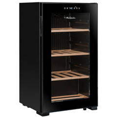 La Sommeliere Servis Wine Cabinet, LS36 Black, 36 Bottle Capacity - 3