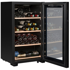 La Sommeliere Servis Wine Cabinet, LS36 Black, 36 Bottle Capacity - 4