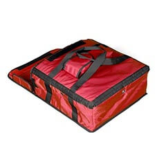 Large Pizza Stone Transport Bag, Zipped, 45x45x20 cm, Red - 3