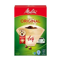 Melitta 1x4 Original Filter Coffee Paper, 80 Pieces, Brown - 1