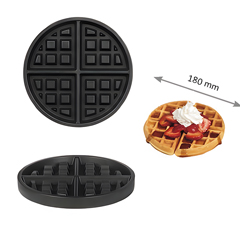 Omake WFL01 E22 Manual Timer Double Waffle Maker, Round Model, Mold Diameter 18 Cm, Electric - 2