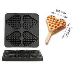 Omake WFL21 E12 Manual Timer Single Waffle Maker, Heart Shape, Mold Diameter 10.3x10.5 Cm, Electric - 2