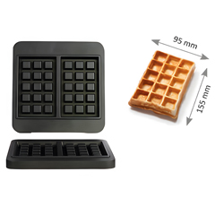 Omake WFL21 E12 Manual Timer Single Waffle Maker, Square Model, Mold Diameter 9.5x15.5 Cm, Electric - 2