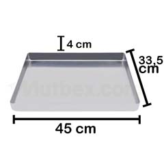 Özdemir Aluminum Baklava and Börek Tray, Aluminum Press, 33.5x45x4 cm - 2