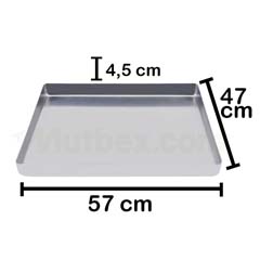 Özdemir Aluminum Baklava and Borek Tray, Aluminum Press, 47x57x4.5 cm - 2