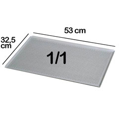 Özdemir Aluminum Italian Angled Tray, Perforated 1/1, 32.5x53 cm - 2