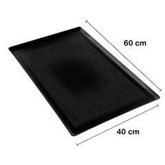 Özdemir Aluminum Italian Angled Tray, Perforated, Teflon Coated, 40x60 cm - 2