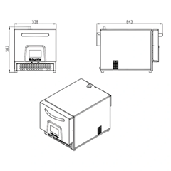 Öztiryakiler OKMF 33363 Hybrid Convection Rapid Cooking Oven, 3 GN 2/3 Capacity - 2