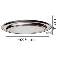 Öztiryakiler Oval Meat Tray, 63.5x41 cm - 2