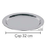 Öztiryakiler Round Banquet Tray, 32x2 cm - 2