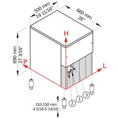 Öztiryakiler Snow Ice Maker, 100 kg/day, 20 kg Storage Bin, OFB100A - 2