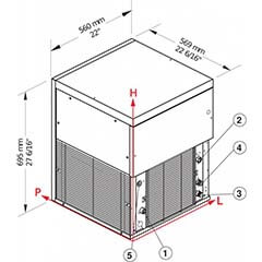 Öztiryakiler Snow Ice Maker, 320 kg/day, OFB320A - 2