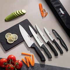 Pirge Ecco Knife Set with Case, 5 Pieces, Black - 2