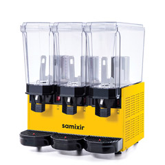 Samixir 60.MMMY Classic Triple Cold Drink Dispenser, 20+20+20 lt, 3 Mixers, Yellow - 2