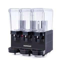 Samixir 60.SSMB Classic Triple Cold Drink Dispenser, 20+20+20 lt, 2 Spouts and 1 Mixer, Black - 2