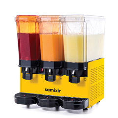 Samixir 60.SSSY Classic Triple Cold Drink Dispenser, 20+20+20 lt, 3 Spouts, Yellow - 1