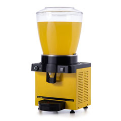 Samixir M22 Panoramic Cold Beverage Dispenser, 22 Lt, Mixer, Yellow - 1