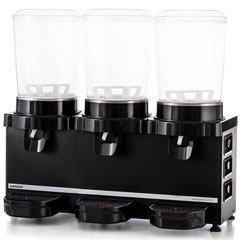 Samixir MMM30 AB, Analog, Panoramic Triple Cold Beverage Dispenser, 10+10+10 L, Mixer, Black - 2