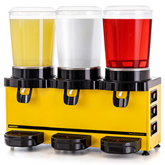 Samixir MMM30 AY, Analog, Panoramic Triple Cold Beverage Dispenser, 10+10+10 Lt, Mixer, Yellow - 1